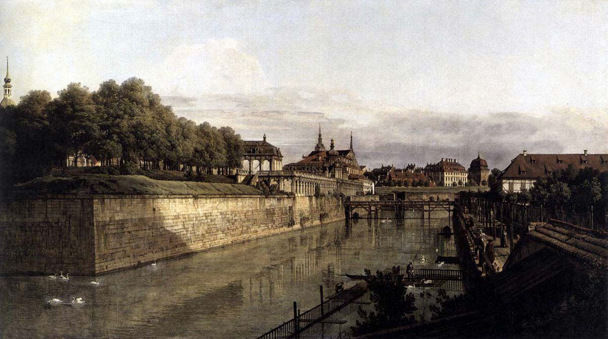 Moat of the Zwinger in Dresden